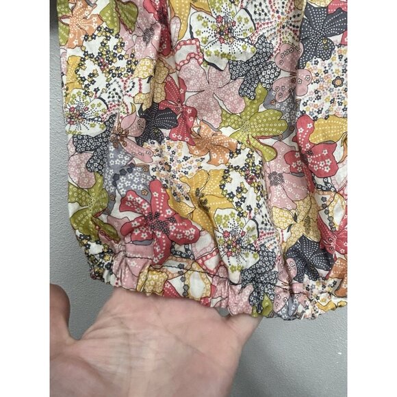 J.Crew Liberty Fabric Blouse Top Small Mauve Floral Smocked Puff Sleeve READ - Picture 5 of 9